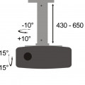 SBOX ceiling mount for projector PM-18M full-motion