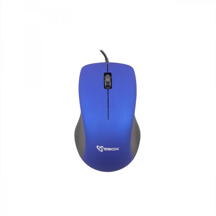 SBOX wired mouse M-958 1000dpi blue