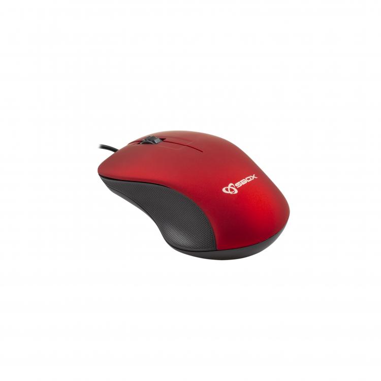 SBOX wired mouse M-958 red