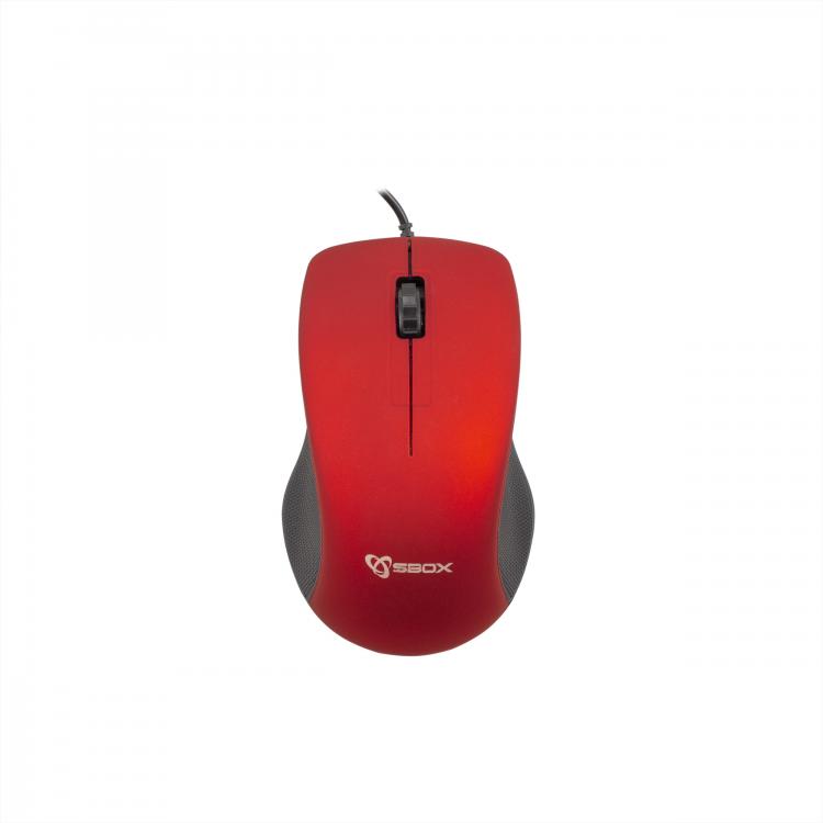SBOX wired mouse M-958 1000dpi red