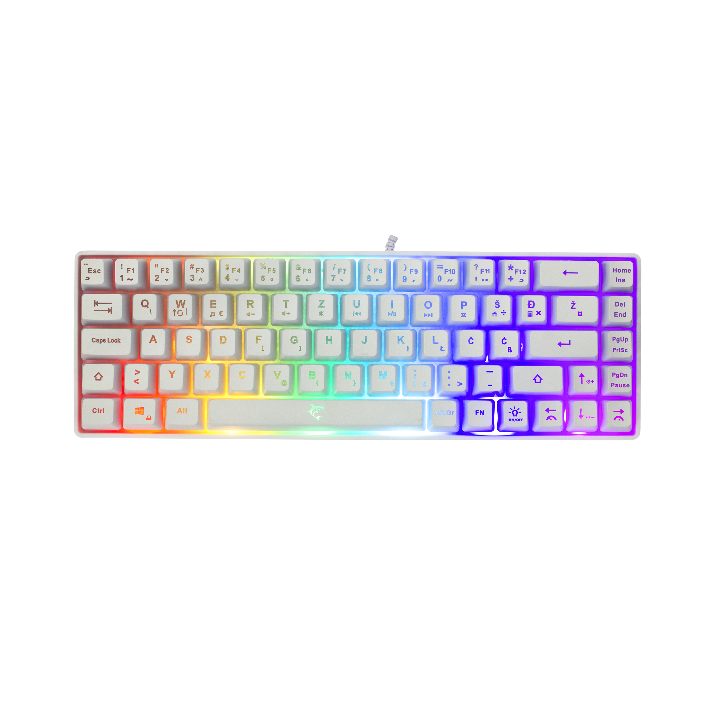 WHITE SHARK gaming tipkovnica GK-2201 RONIN bijela HR