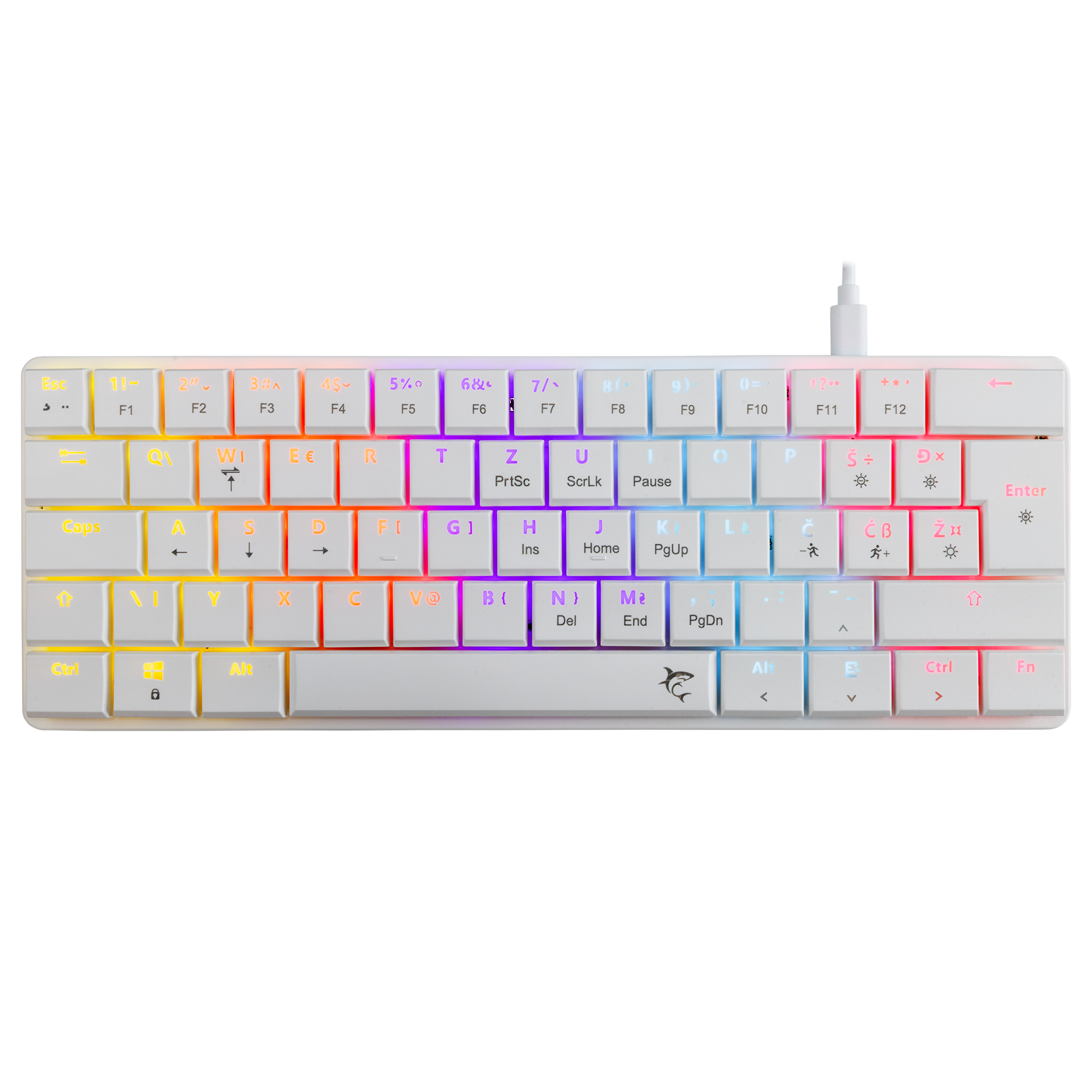WHITE SHARK gaming tipkovnica GK-006112 NAGAMAKI bijela / crveni sw