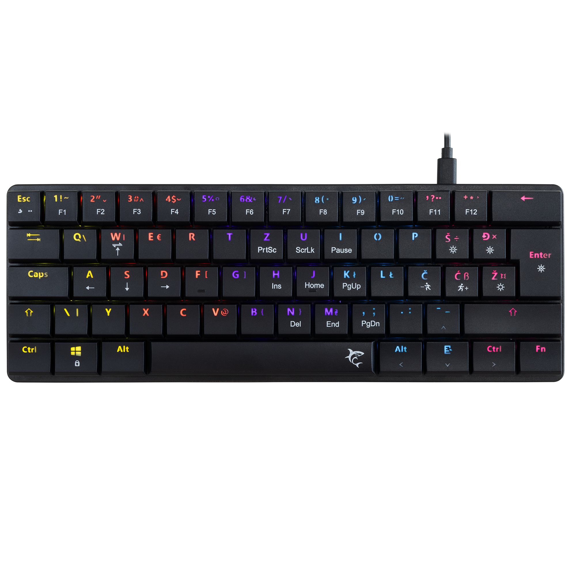 WHITE SHARK gaming tipkovnica GK-006112 NAGAMAKI crna / crveni sw