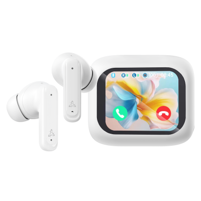 SBOX bluetooth earbuds EB-TWS08 white ANC Touch Display