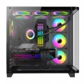 BIT FORCE Mid Tower ARGB Gaming PC kućište CUBE ARGB-TGC-PWM4