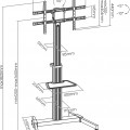 BIT FORCE tilting floor stand for TV GUARD FS-86-T