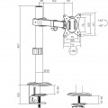 BIT FORCE nagibno-okretni stolni nosač za monitor BRACKET DMM-32-1M