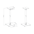 SBOX floor speaker stand SB-76L black