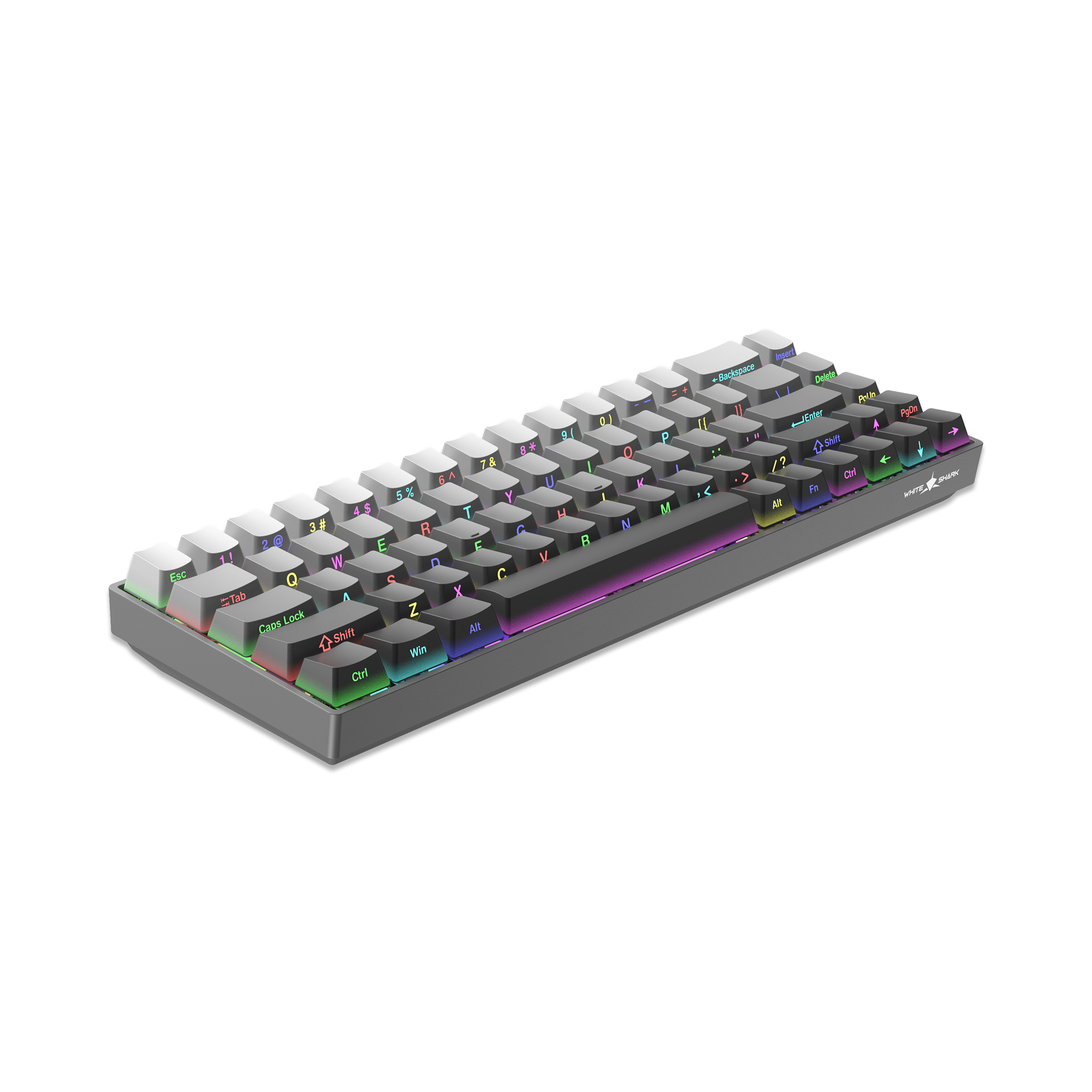 WHITE SHARK gaming keyboard GK-007721 NUNCHAKU gradient grey pl.sw. US.
