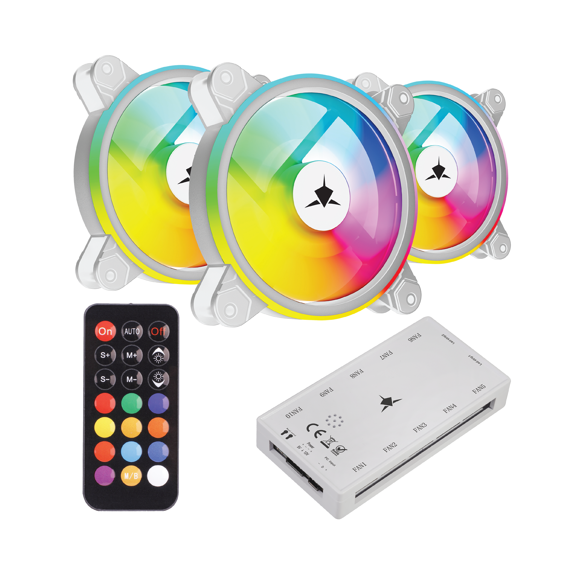 WHITE SHARK ARGB fan kit GCF-S028-005 NEBULA-2 White