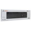 SBOX wired standard keyboard K-22 black US