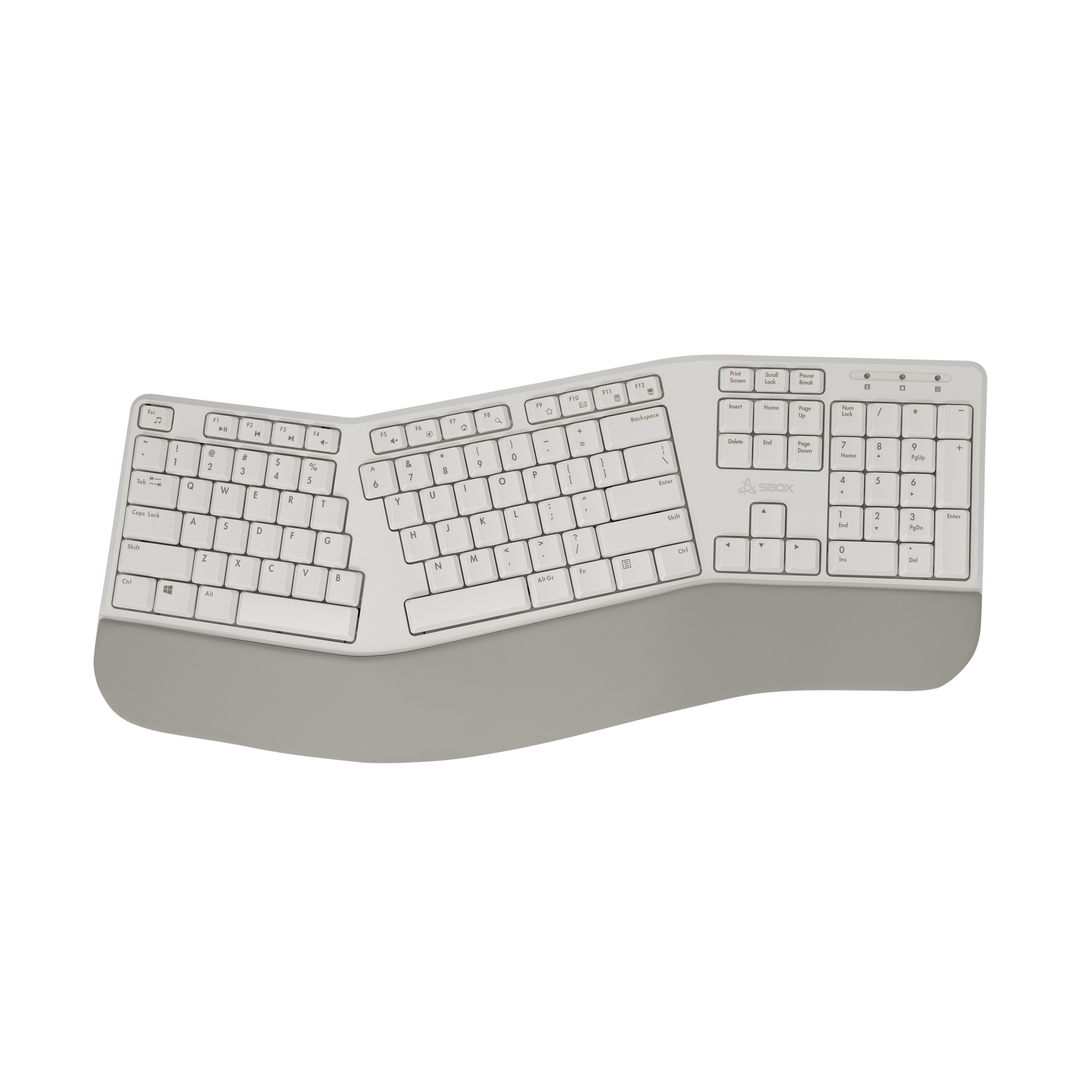 SBOX ergonomska bežična tipkovnica WK-905 bež US