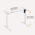 SBOX noge za stol MD252R-W bijele - 1 motor