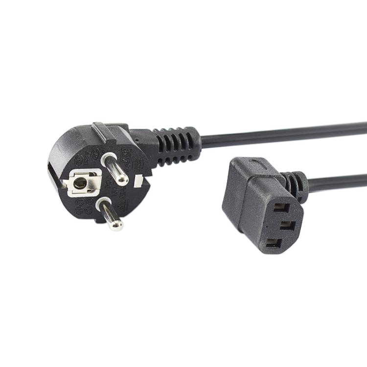 SBOX kabel C13 PC-SCHUKO 90° 2m